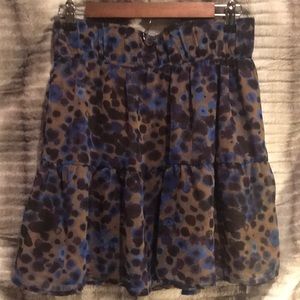 LYS Women’s Skirt 1X brn navy blue and black